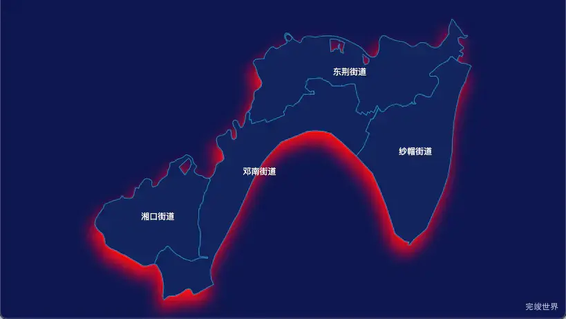 echarts 武汉市汉南区geoJson地图阴影